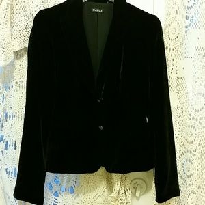 Tahari S/P Velveteen Blk Jacket Womens